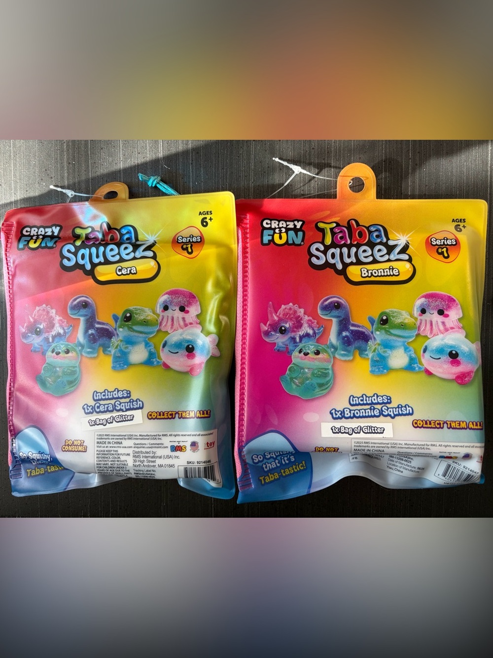 2 Taba Squeeze Kids Toy Collection CERA & BRONNIE.  Brand New